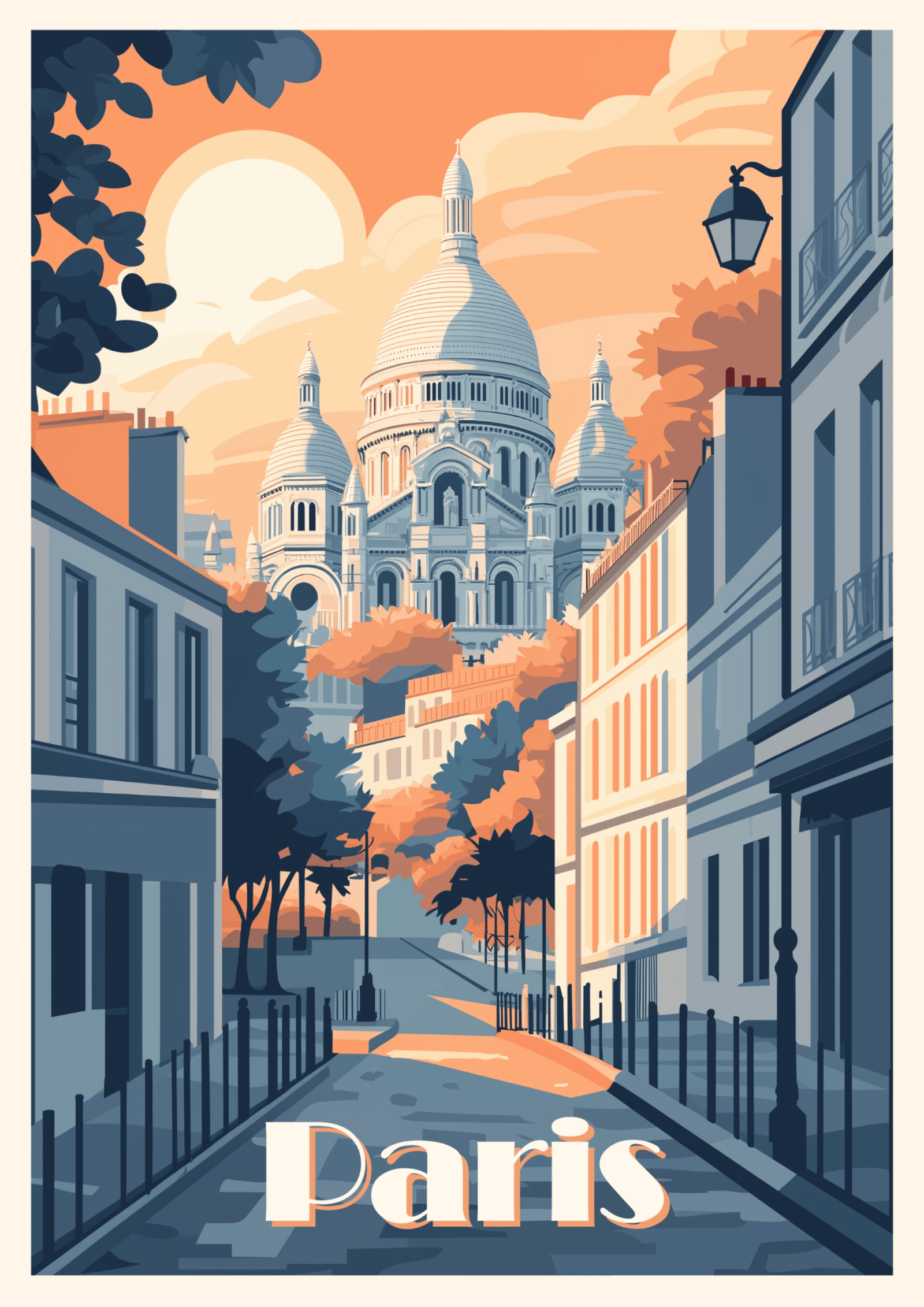 Affiche Paris Vintage - Affiche art déco - affiche Montmartre - Maison Alfons