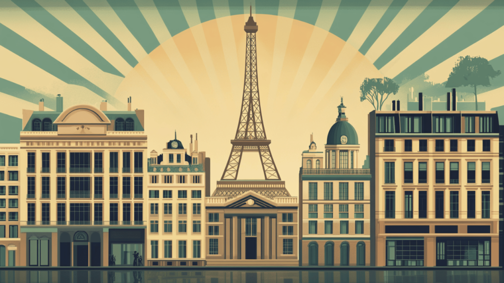 Les immeubles Art Déco emblématiques de la capitale - affiche art déco - Maison Alfons