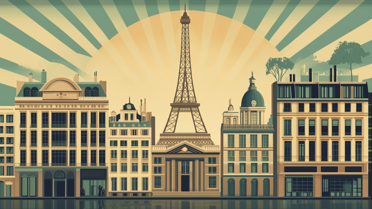 Les immeubles Art Déco emblématiques de la capitale - affiche art déco - Maison Alfons