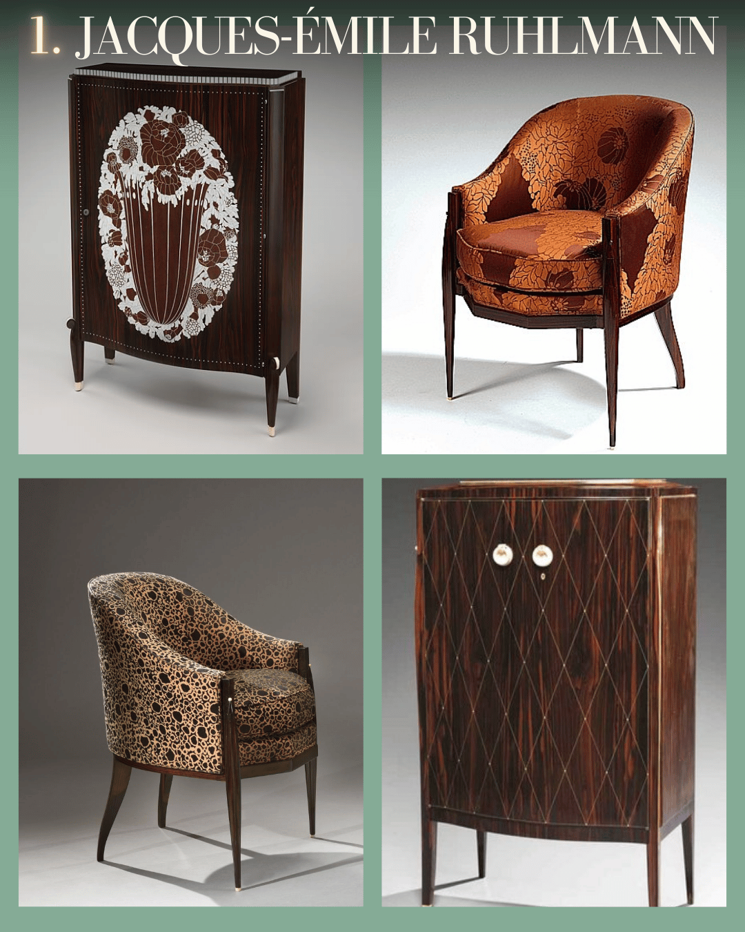 Les artistes Art Déco en Arts Décoratifs et Mobilier