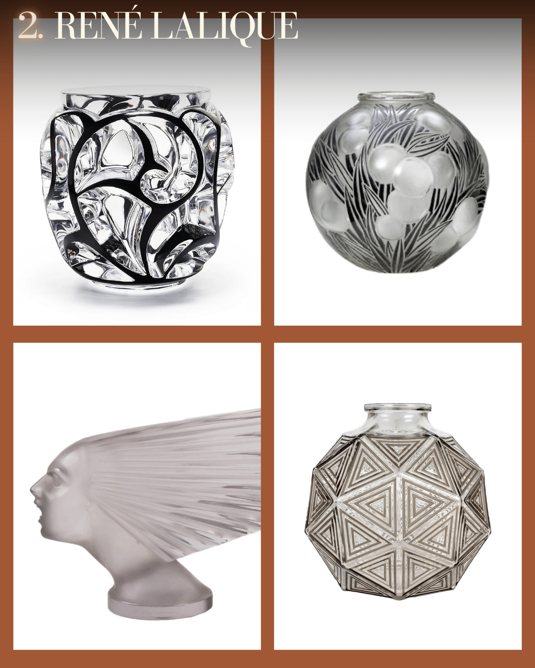 Les artistes Art Déco en Joaillerie et Verrerie