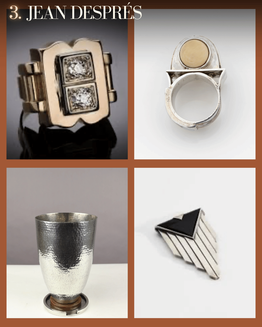 Les artistes Art Déco en Joaillerie et Verrerie