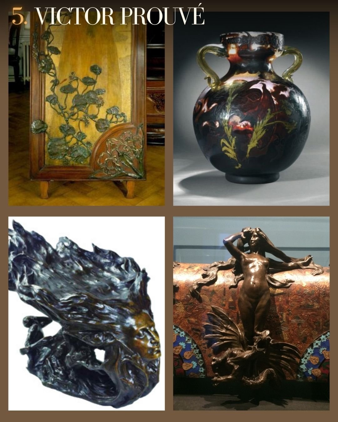 Les artistes Art Nouveau en Arts Décoratifs et Mobilier 4
