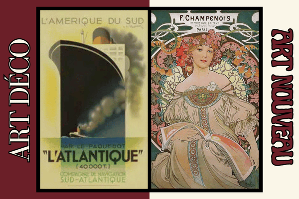 Quelle est la différence entre l'art nouveau et l'art déco?