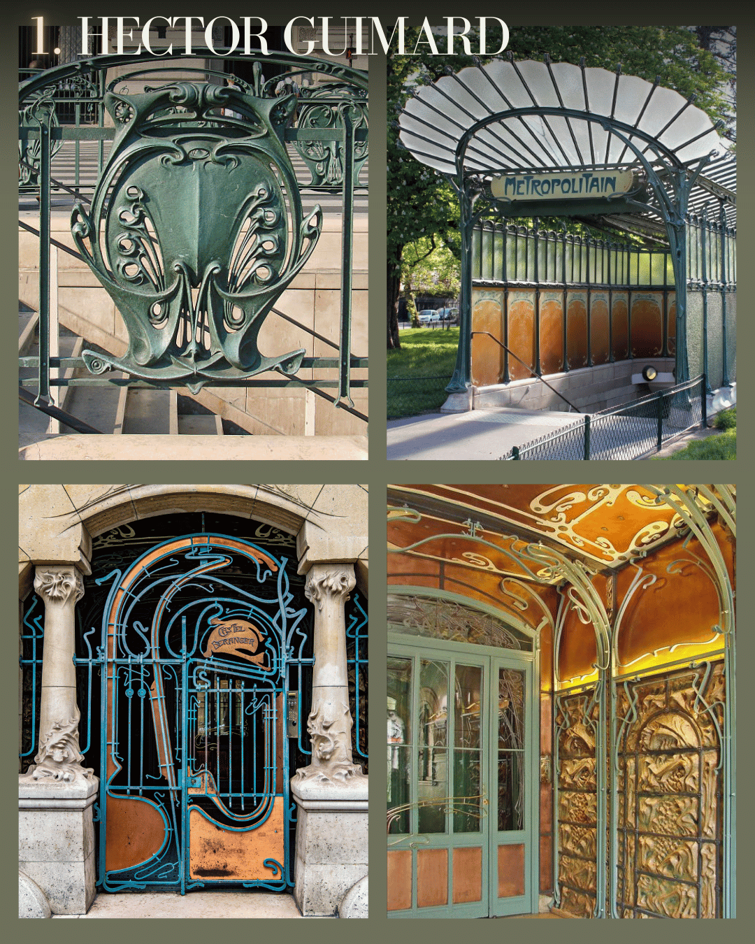 les plus grands architectes art nouveau Hector Guimard