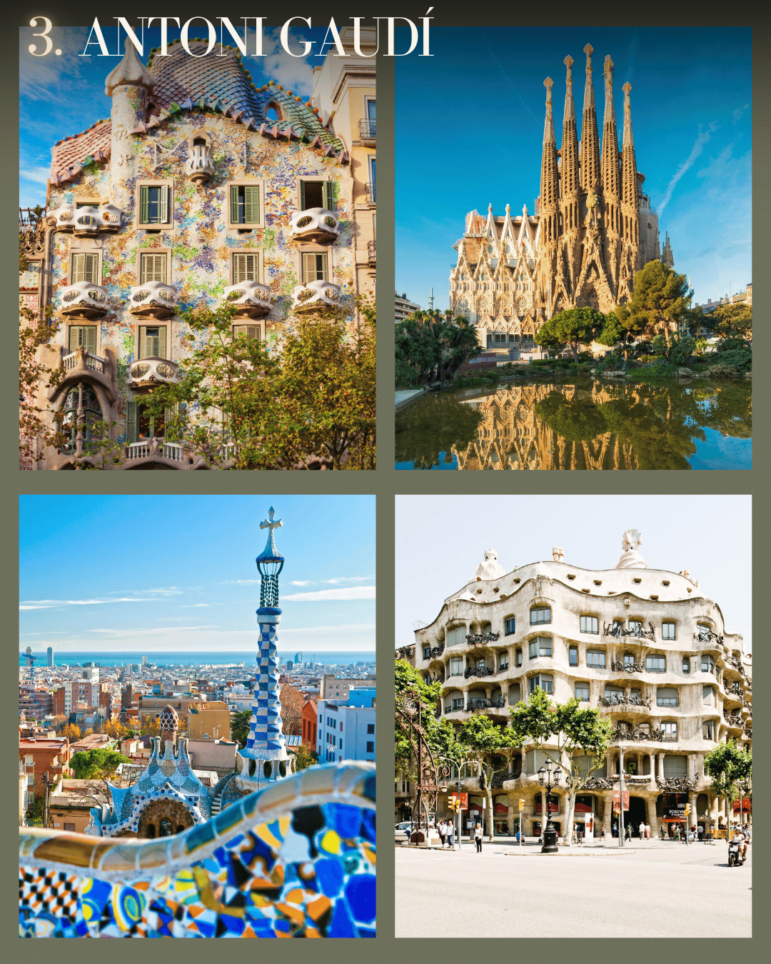 les plus grands architectes art nouveau Anthony Gaudi