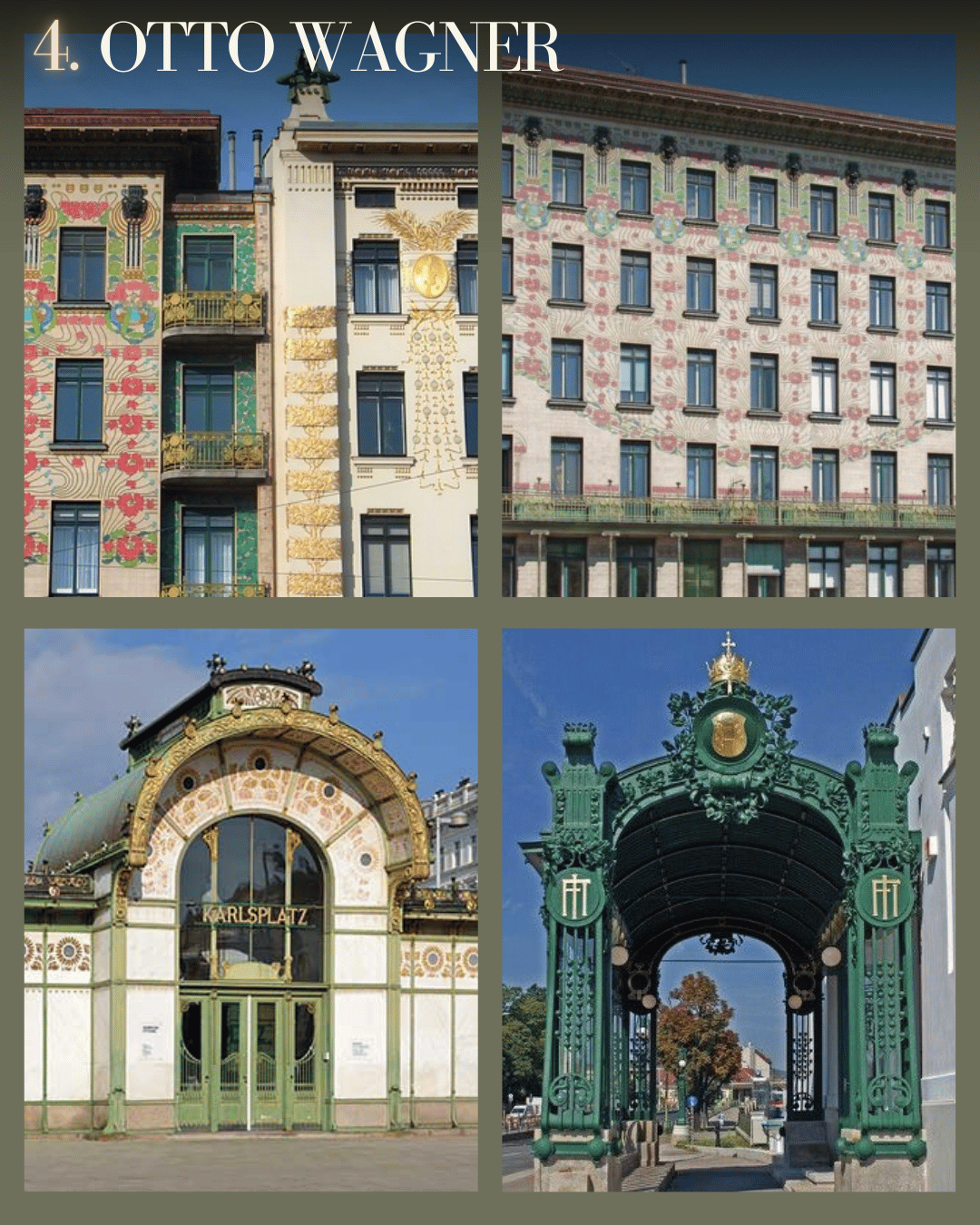 les plus grands architectes art nouveau Otto Wagner